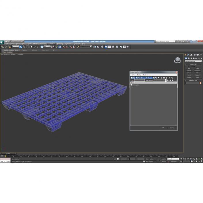 3D Plastic Pallet 2 Blue