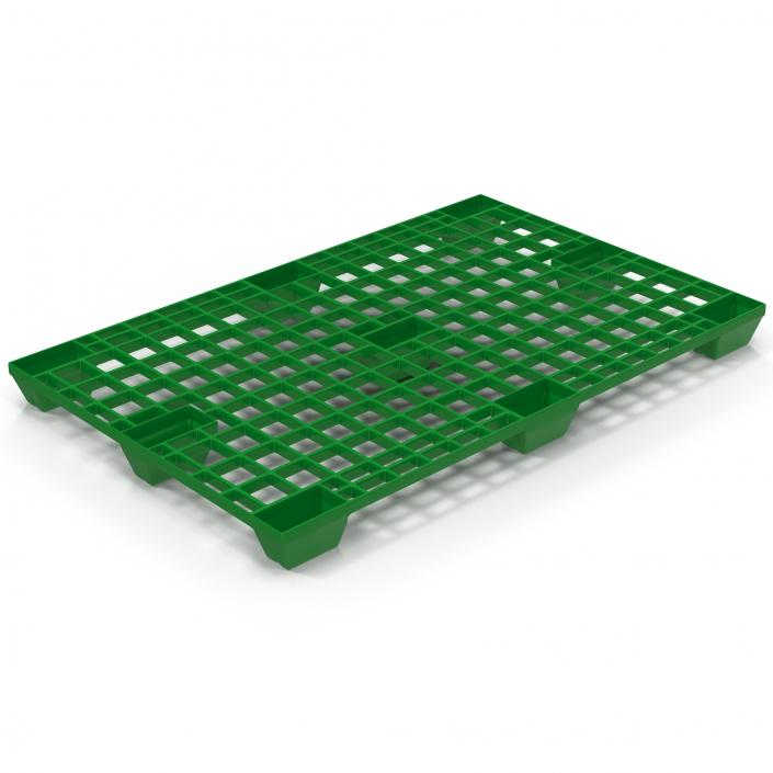 Reusable Plastic Pallet Green 3D model