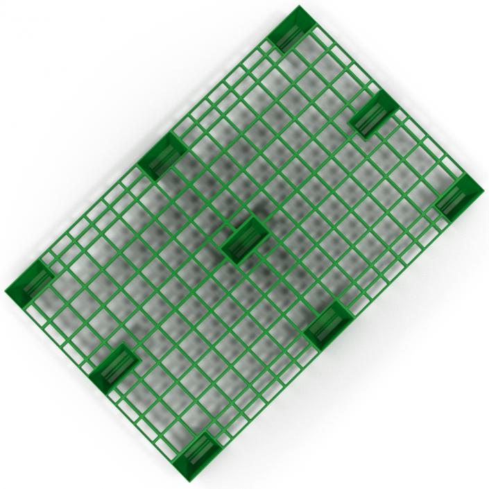 Reusable Plastic Pallet Green 3D model