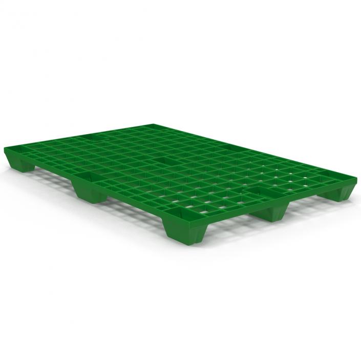 Reusable Plastic Pallet Green 3D model