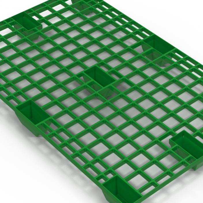 Reusable Plastic Pallet Green 3D model