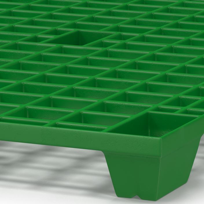 Reusable Plastic Pallet Green 3D model