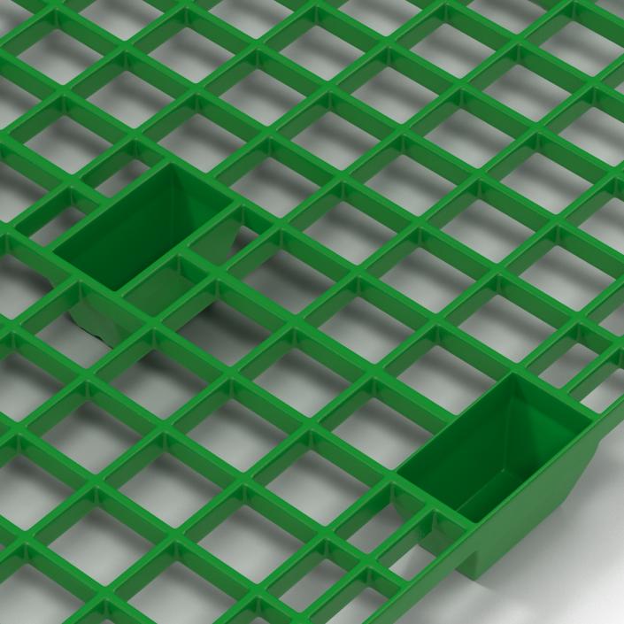 Reusable Plastic Pallet Green 3D model