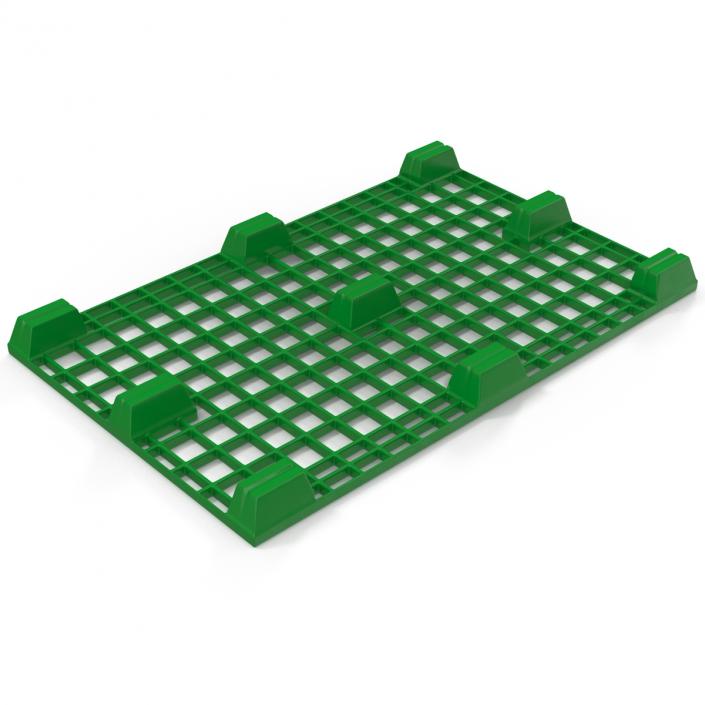 Reusable Plastic Pallet Green 3D model