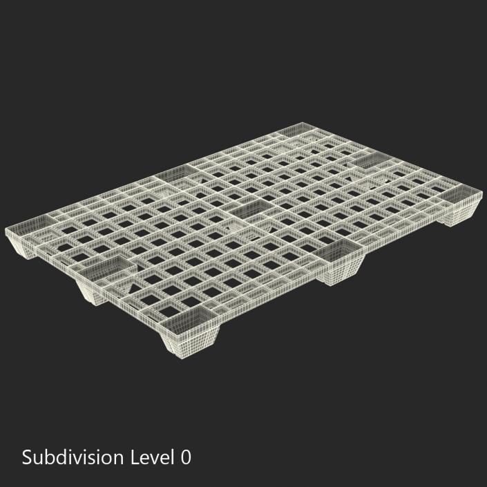 Reusable Plastic Pallet Green 3D model