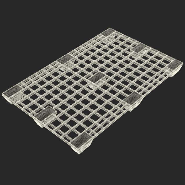 Reusable Plastic Pallet Green 3D model