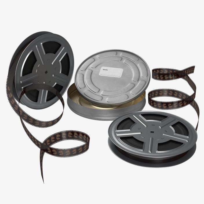 3D Video Film Reel 3D Models Set 2