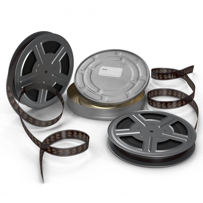 3D Video Film Reel 3D Models Set 2