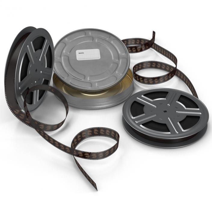 3D Video Film Reel 3D Models Set 2