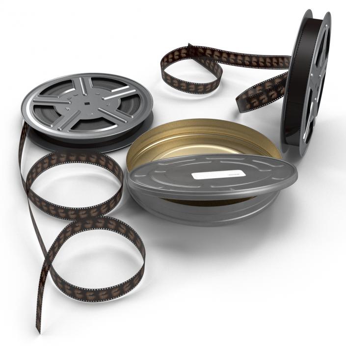 3D Video Film Reel 3D Models Set 2