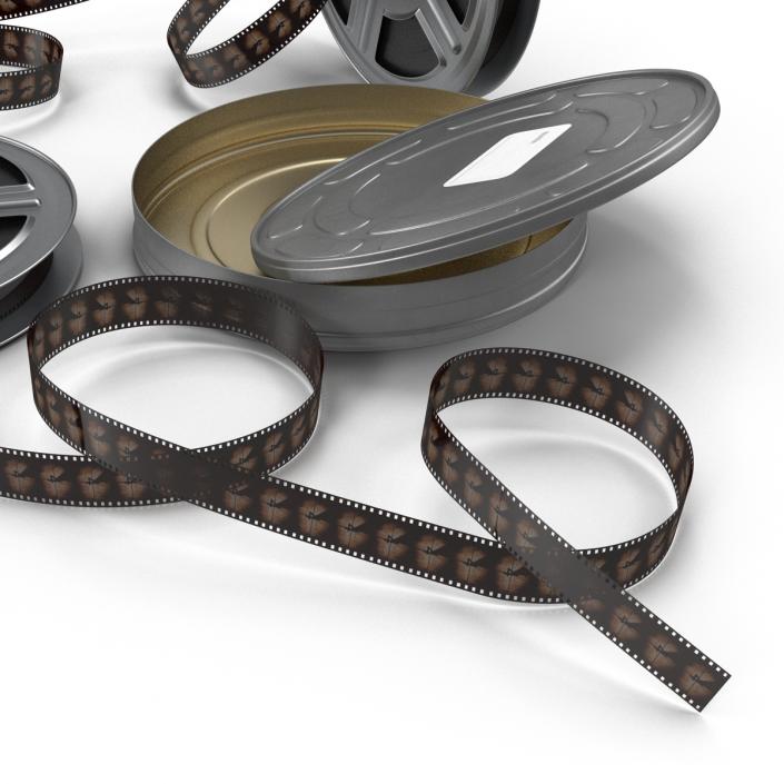 3D Video Film Reel 3D Models Set 2