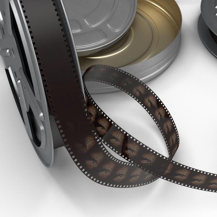 3D Video Film Reel 3D Models Set 2