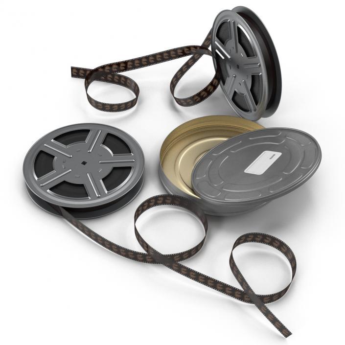 3D Video Film Reel 3D Models Set 2