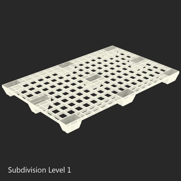 Plastic Pallet 2 White 3D