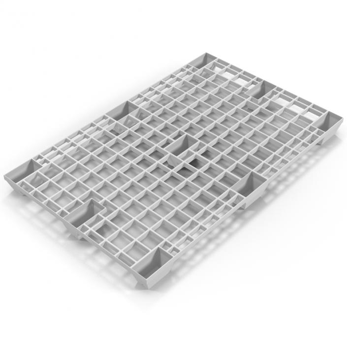 Plastic Pallet 2 White 3D