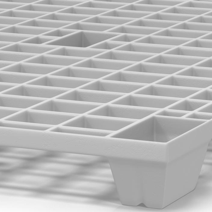 Plastic Pallet 2 White 3D