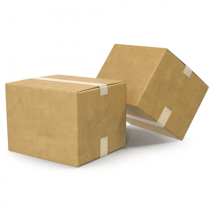 3D model Cardboard Box 2