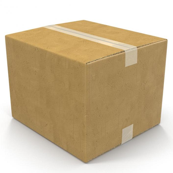 3D model Cardboard Box 2