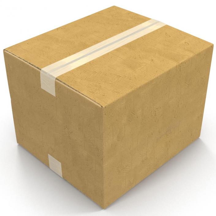 3D model Cardboard Box 2