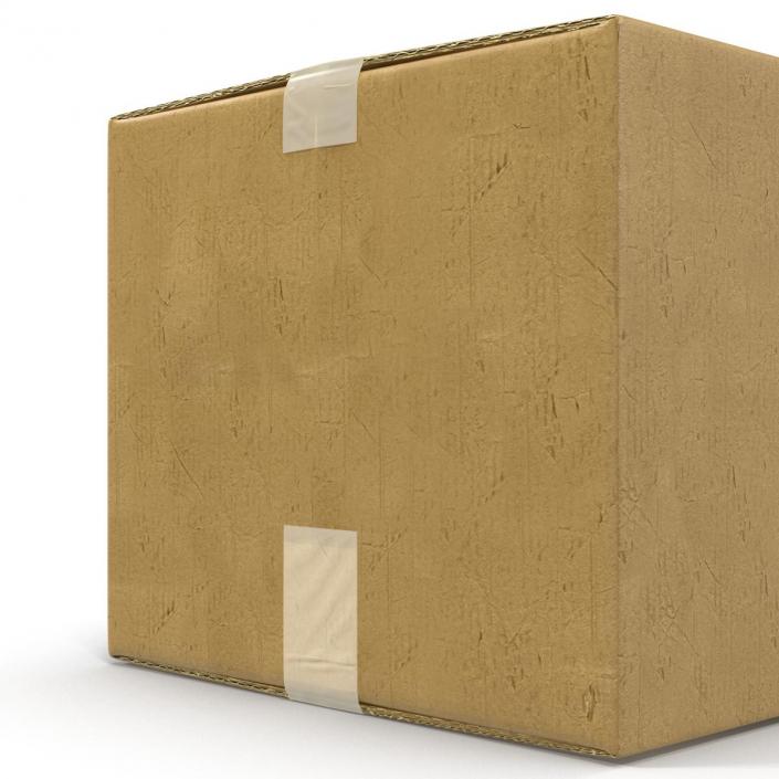 3D model Cardboard Box 2