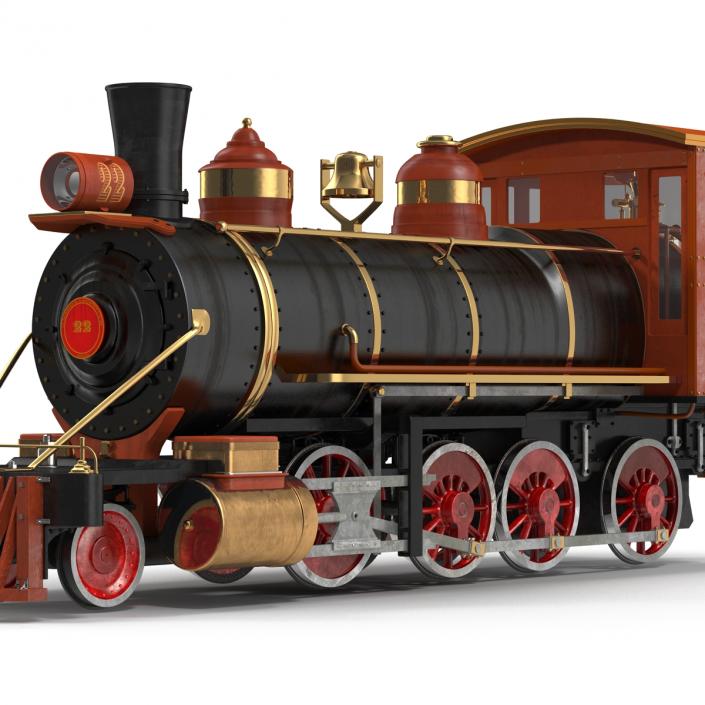 Steam Train Locomotive 2 3D model