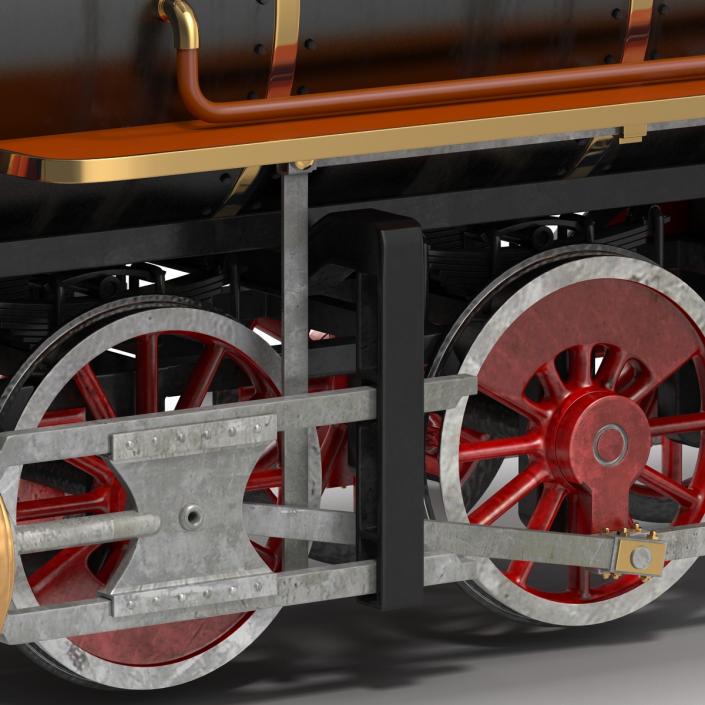 Steam Train Locomotive 2 3D model