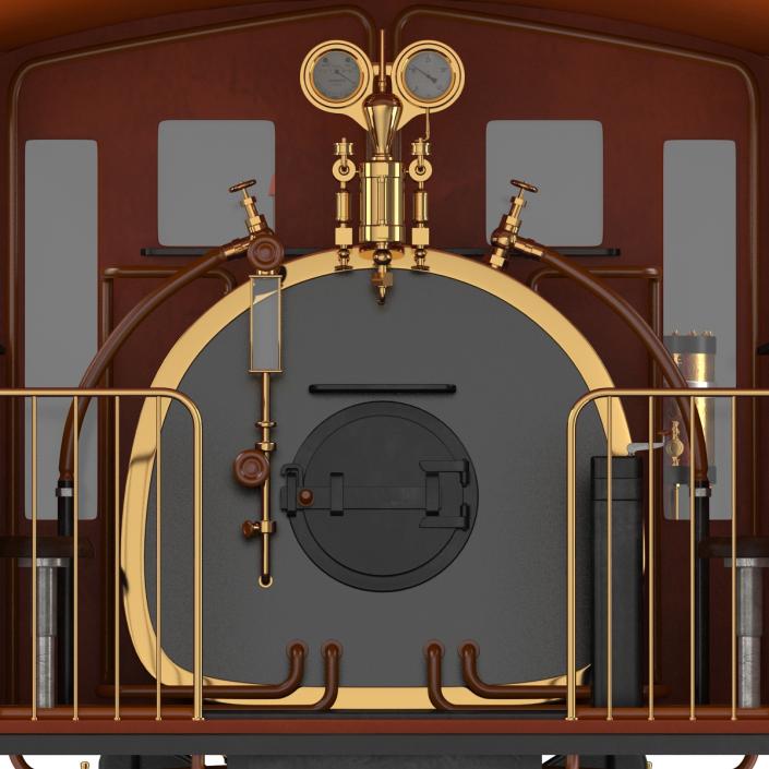 Steam Train Locomotive 2 3D model