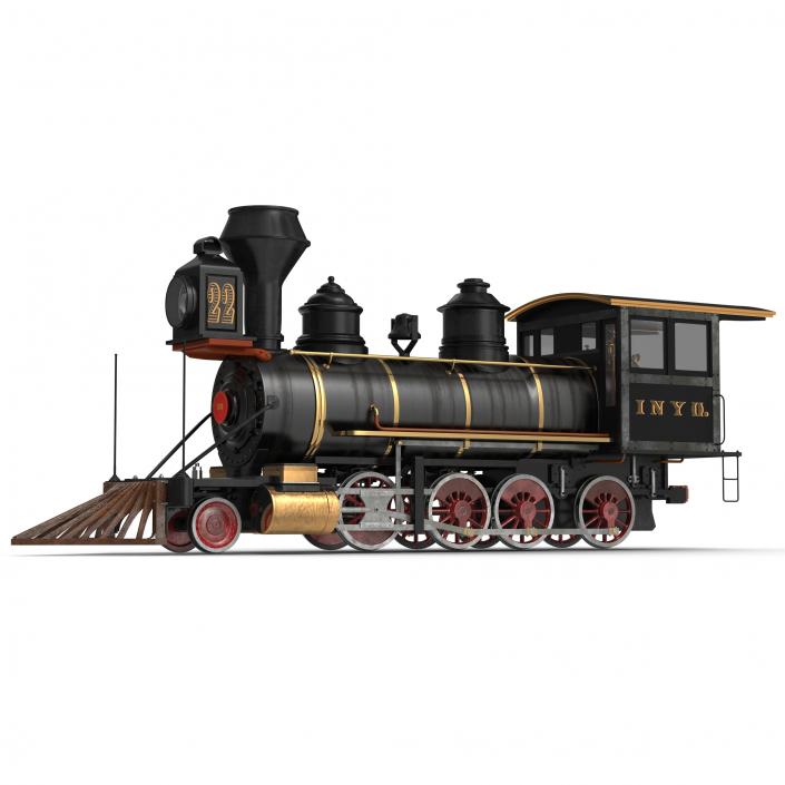 Steam Train Locomotive 3 3D model