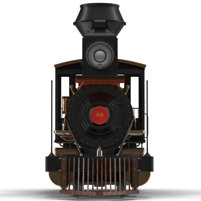 Steam Train Locomotive 3 3D model