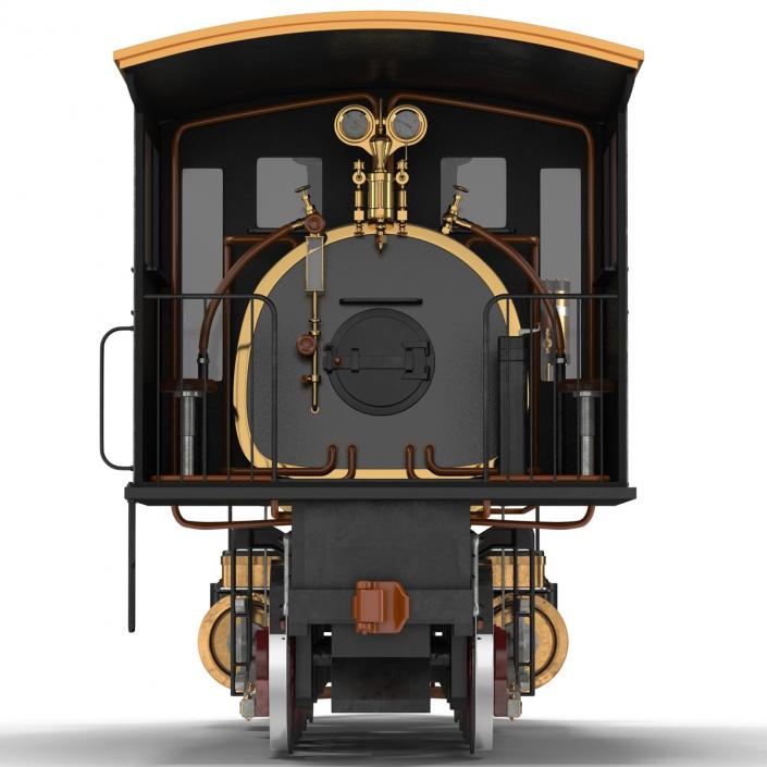 Steam Train Locomotive 3 3D model