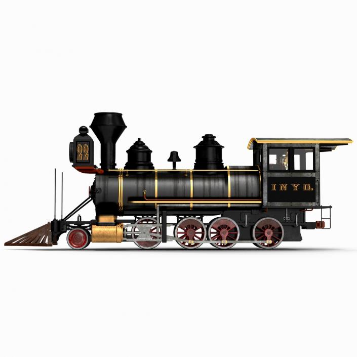 Steam Train Locomotive 3 3D model