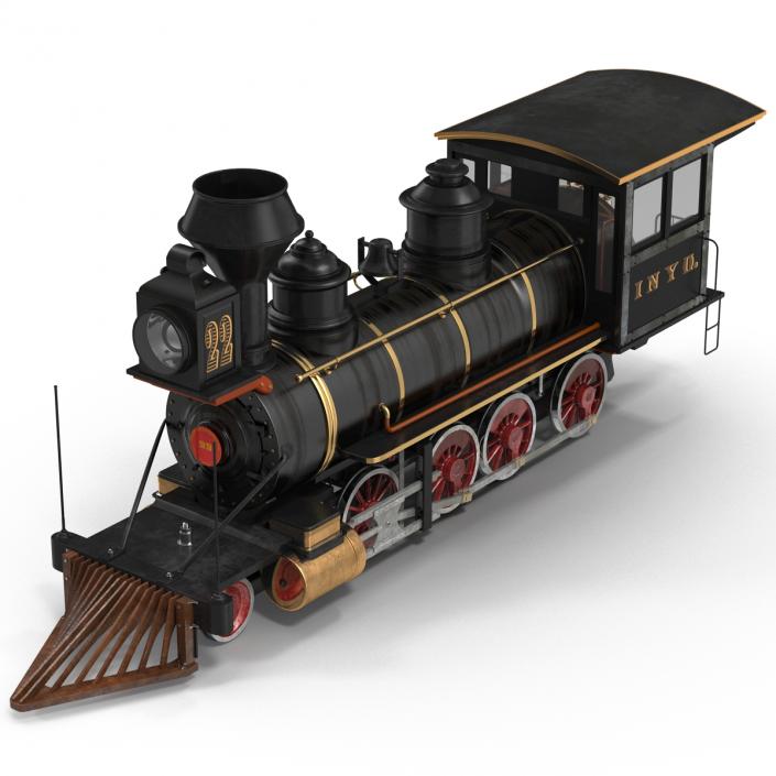 Steam Train Locomotive 3 3D model