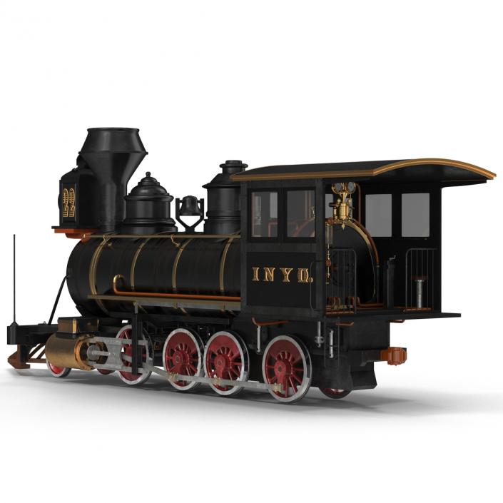 Steam Train Locomotive 3 3D model