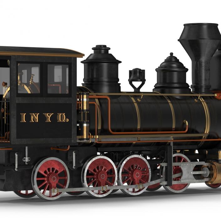 Steam Train Locomotive 3 3D model