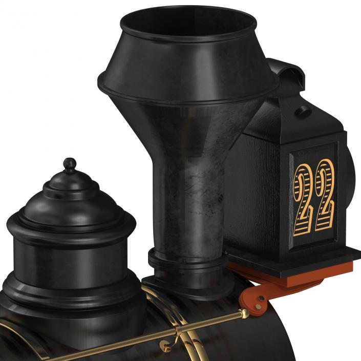 Steam Train Locomotive 3 3D model