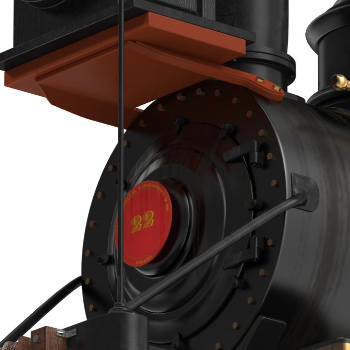 Steam Train Locomotive 3 3D model