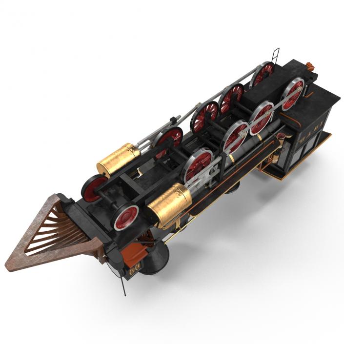 Steam Train Locomotive 3 3D model