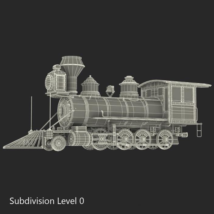 Steam Train Locomotive 3 3D model