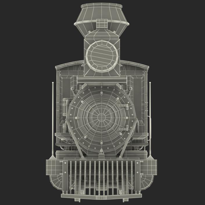 Steam Train Locomotive 3 3D model