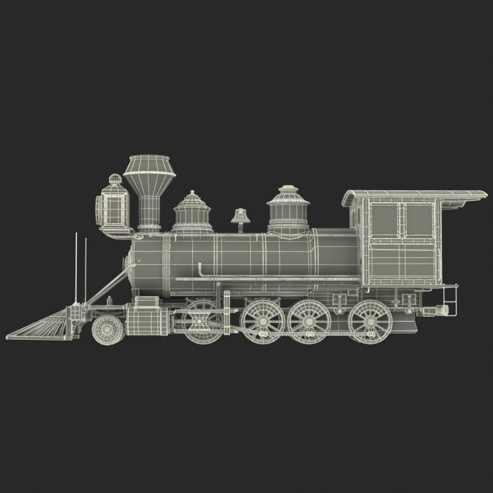 Steam Train Locomotive 3 3D model