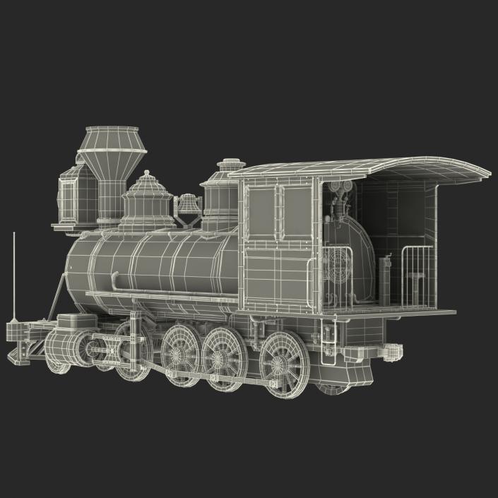 Steam Train Locomotive 3 3D model