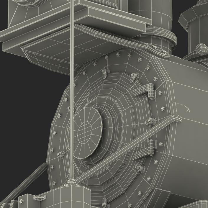 Steam Train Locomotive 3 3D model