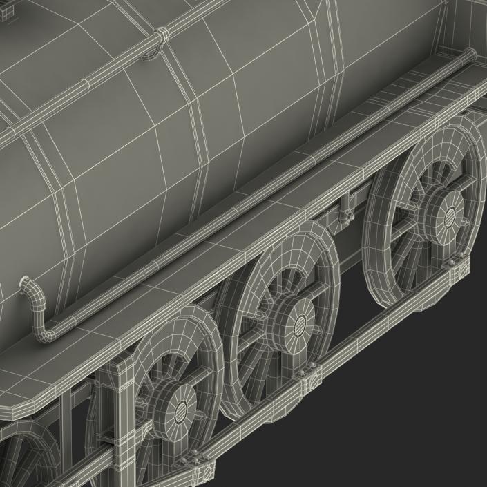 Steam Train Locomotive 3 3D model