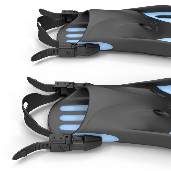 3D model Oceanic Viper Fins Blue 2