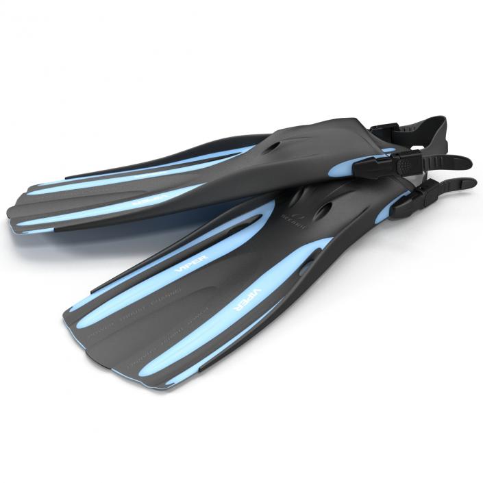 3D model Oceanic Viper Fins Blue 2