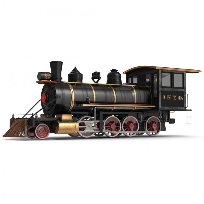 Steam Train Locomotive 4 3D model