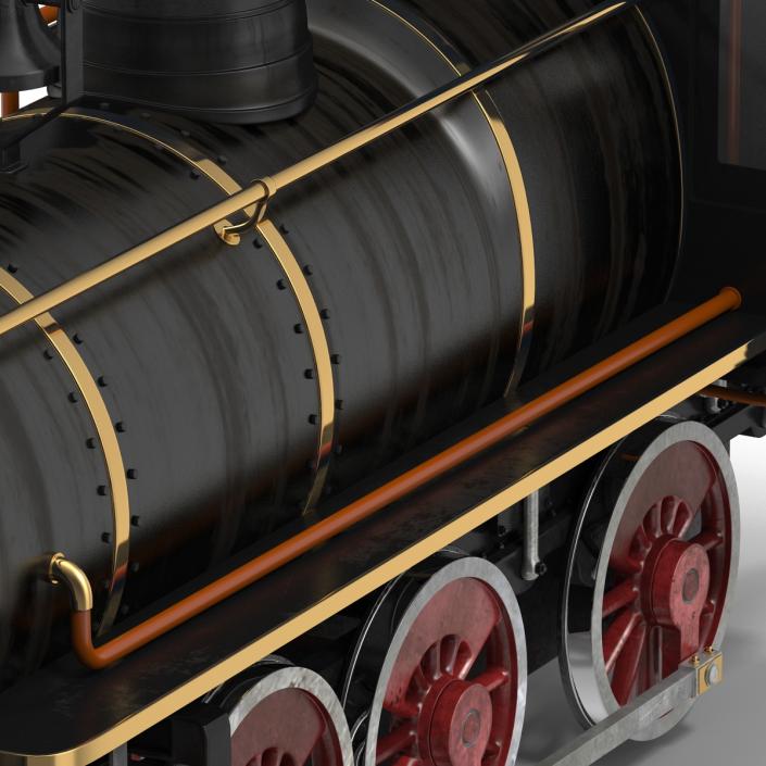 Steam Train Locomotive 4 3D model