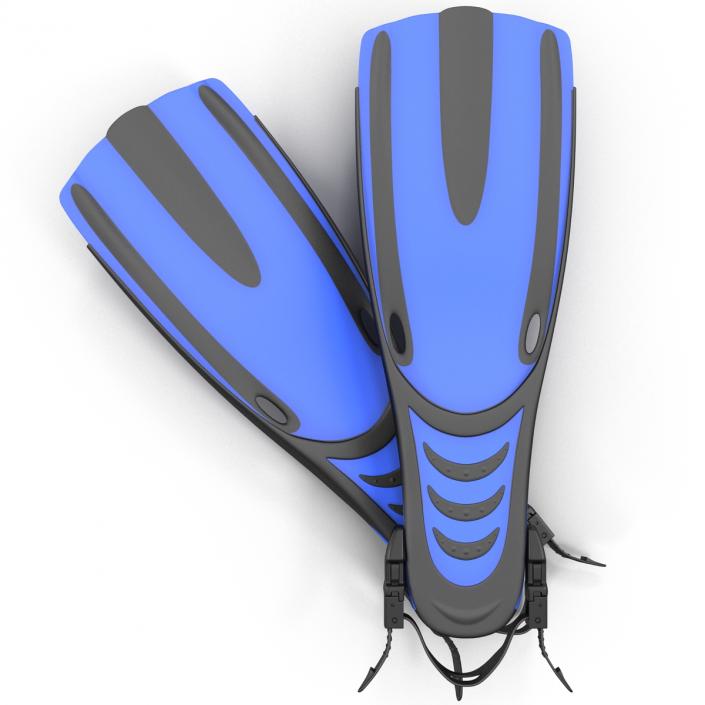 3D Oceanic Viper Fins Blue model