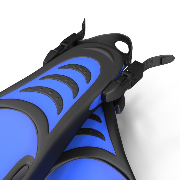 3D Oceanic Viper Fins Blue model