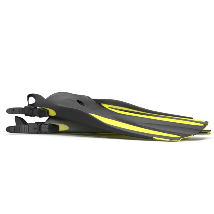 Oceanic Generic Fins Yellow 3D